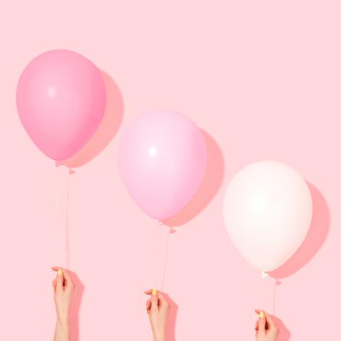 Pinkish combination baloons